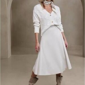 Banana Republic Vegan Leather Midi Skirt